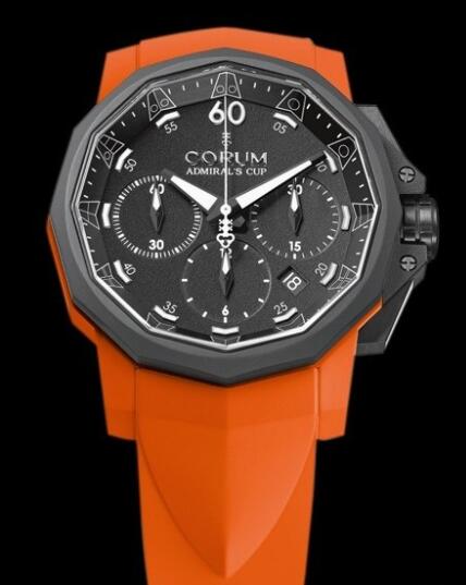 Corum Admiral's Cup Challenger 44 Chrono Rubber Replica Watch 753.814.02/F374 AN21 Orange Rubber - Titanium